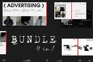 BUNDLE | 4 IN 1 BUSINESS TEMPLATES, a Presentation Template by Viva Agency