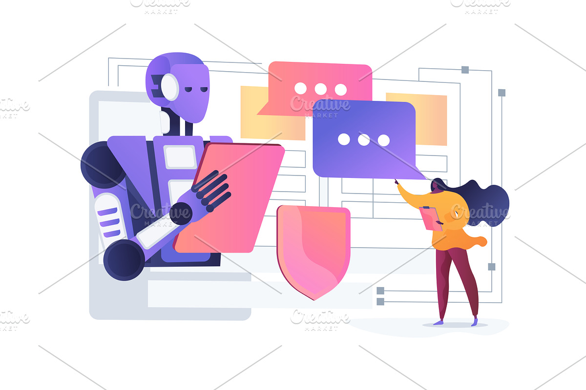 AI-Backed Customer Support abstract, a Technology Illustration by Visual Generation