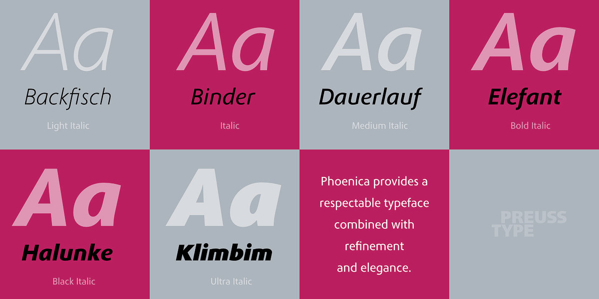 Phoenica PRO, a Sans Serif Font by preussTYPE (Photo 8 of 10)