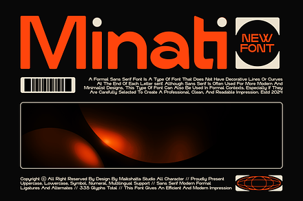 Minati - Modern Sans Serif Font, a Sans Serif Font by MaikoHatta