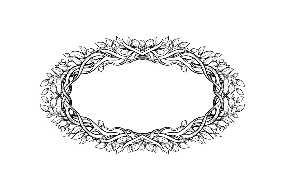 Nature Wreath Frame Vector Bundle, an Illustration by jahid234 (Photo 35 of 51)