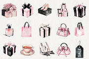 Black Friday's Black & Pink Clipart, an Illustration by NadiaTheronArt (Thumbnail 2 of 5)
