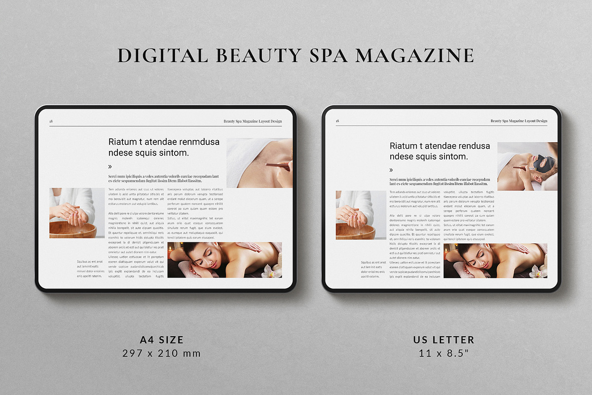 Digital Beauty Spa Magazine Design, a Magazine Template by TemplatesForest (Photo 2 of 10)