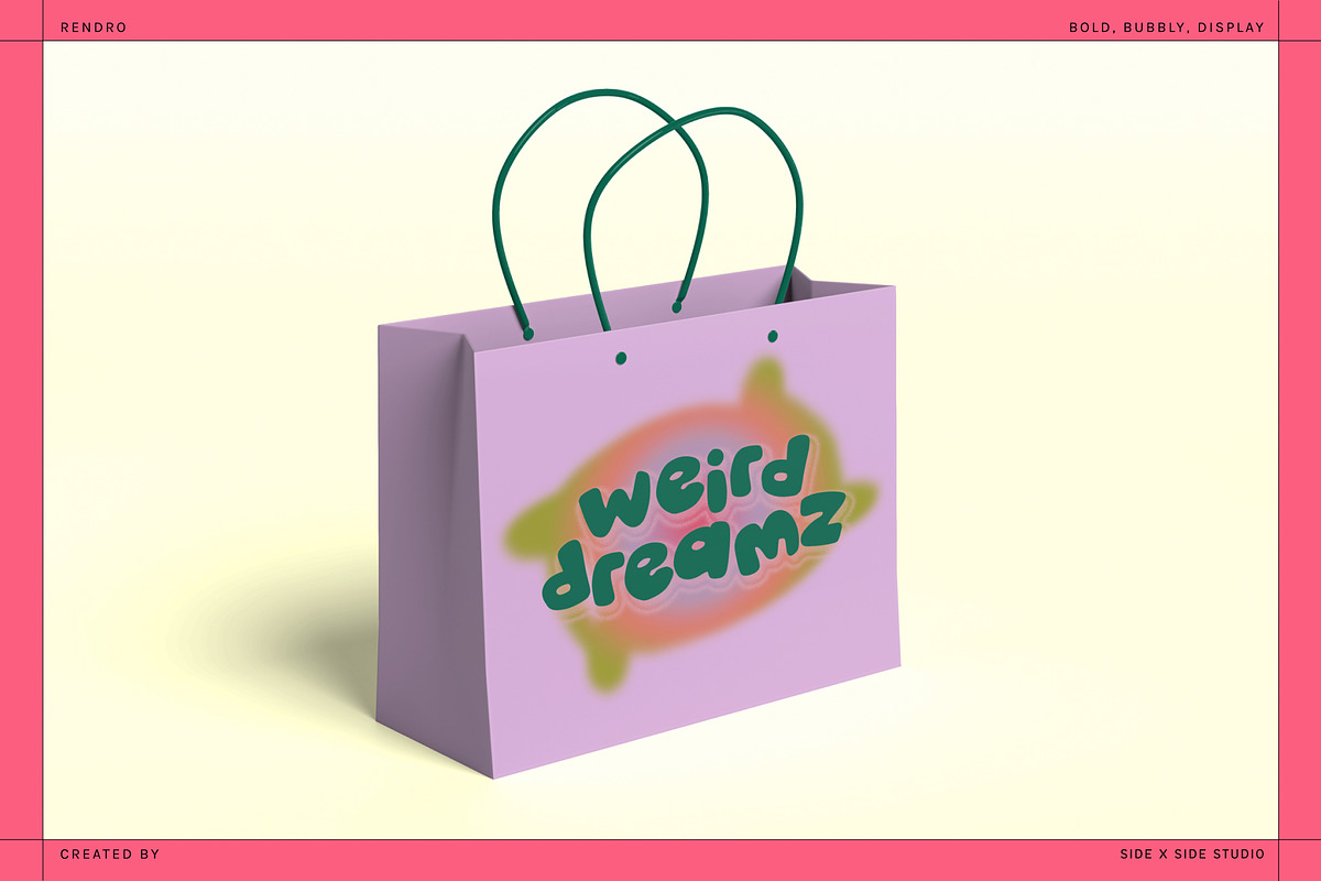 Rendro Bubble Display Font + Icons, a Sans Serif Font by Side X Side Studio (Photo 6 of 7)