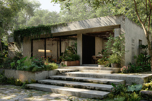 Modern house in green environment, a Photo by Beautiful things