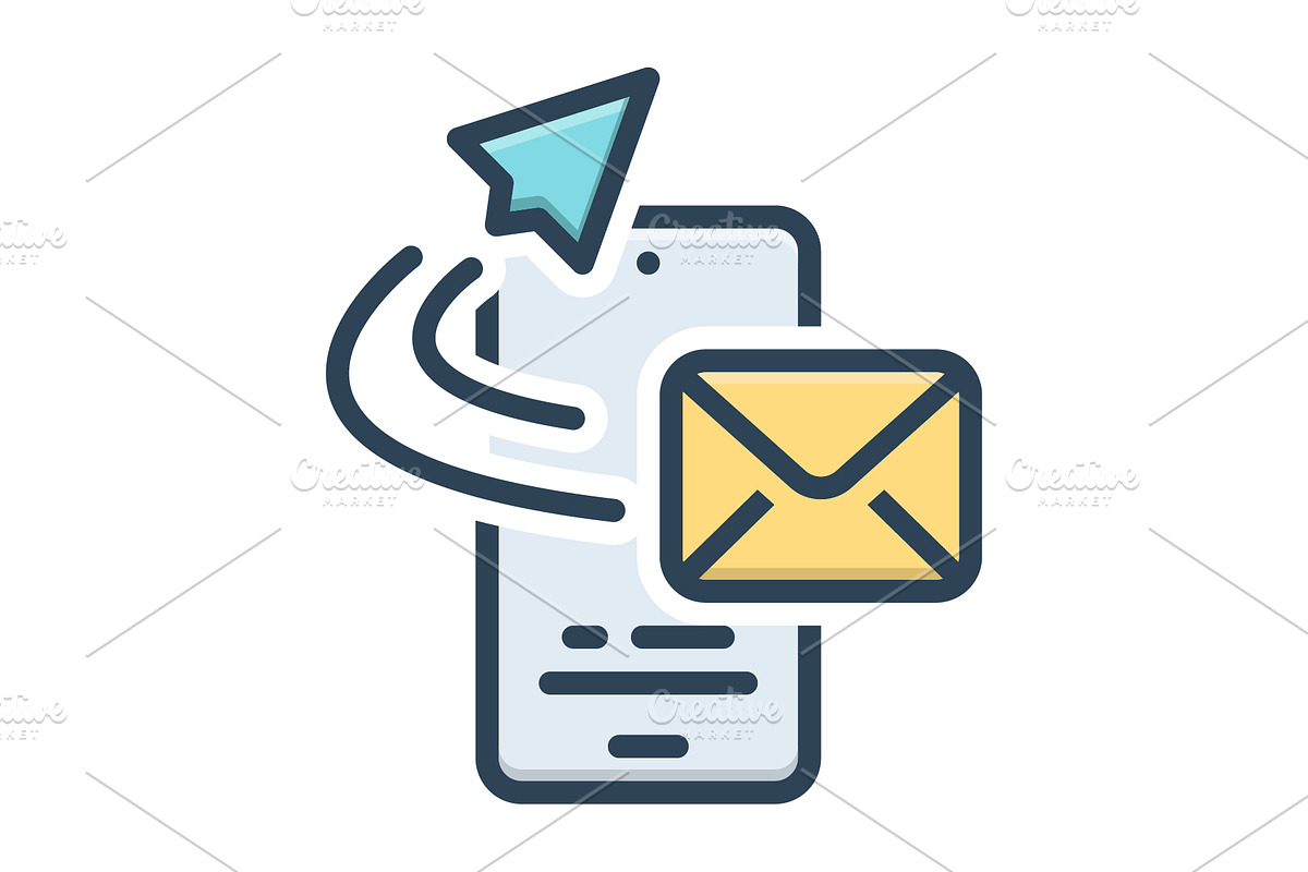 Sent message color icon, a Duotone Icon by Creative priyanka