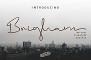 Brigham Signature Script, a Script Font by Glyphstyle (Thumbnail 1 of 10)