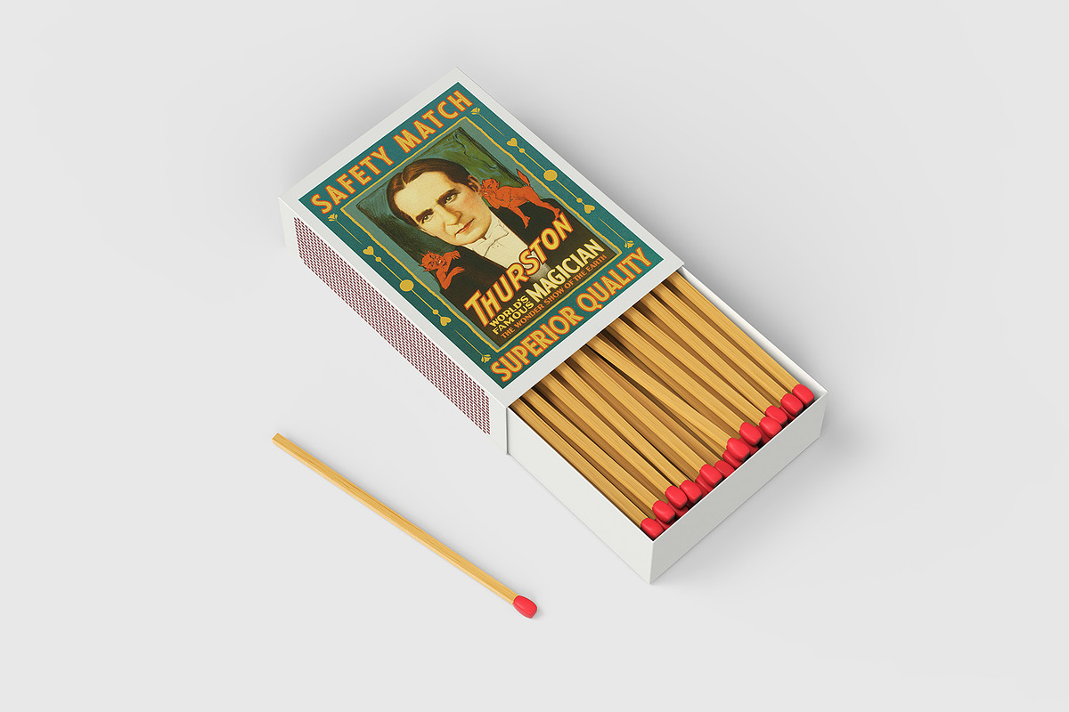 Match Box Mockup - 11 views, a Packaging Mockup by Illusiongraphic (Photo 4 of 19)
