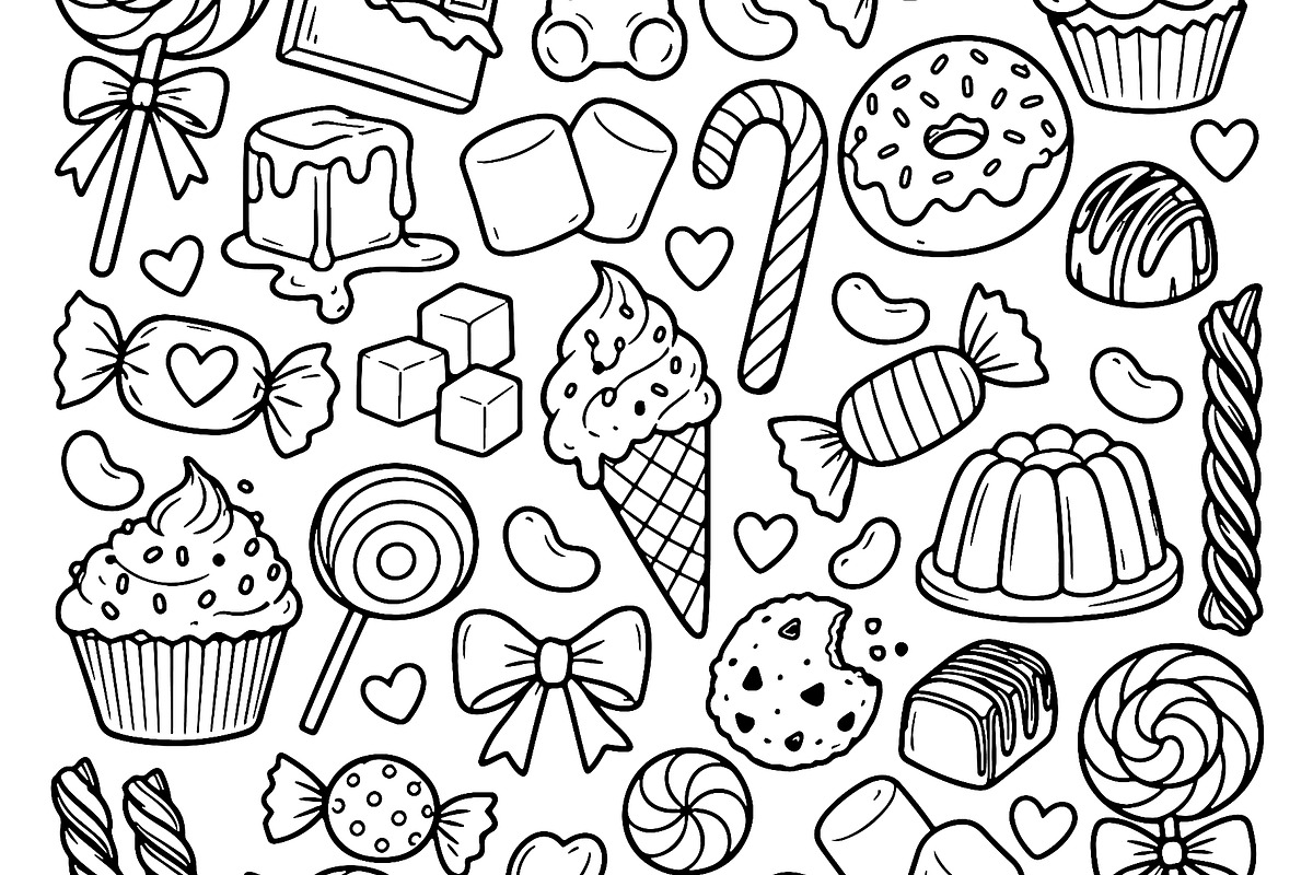 Hand drawn candy collection. Doodle, an Object Illustration by Voodz_shop (Photo 2 of 3)