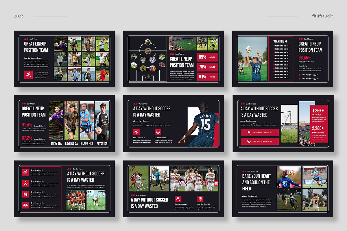 Soccer Football Keynote Template, a Presentation Template by fluffstudio (Photo 3 of 4)