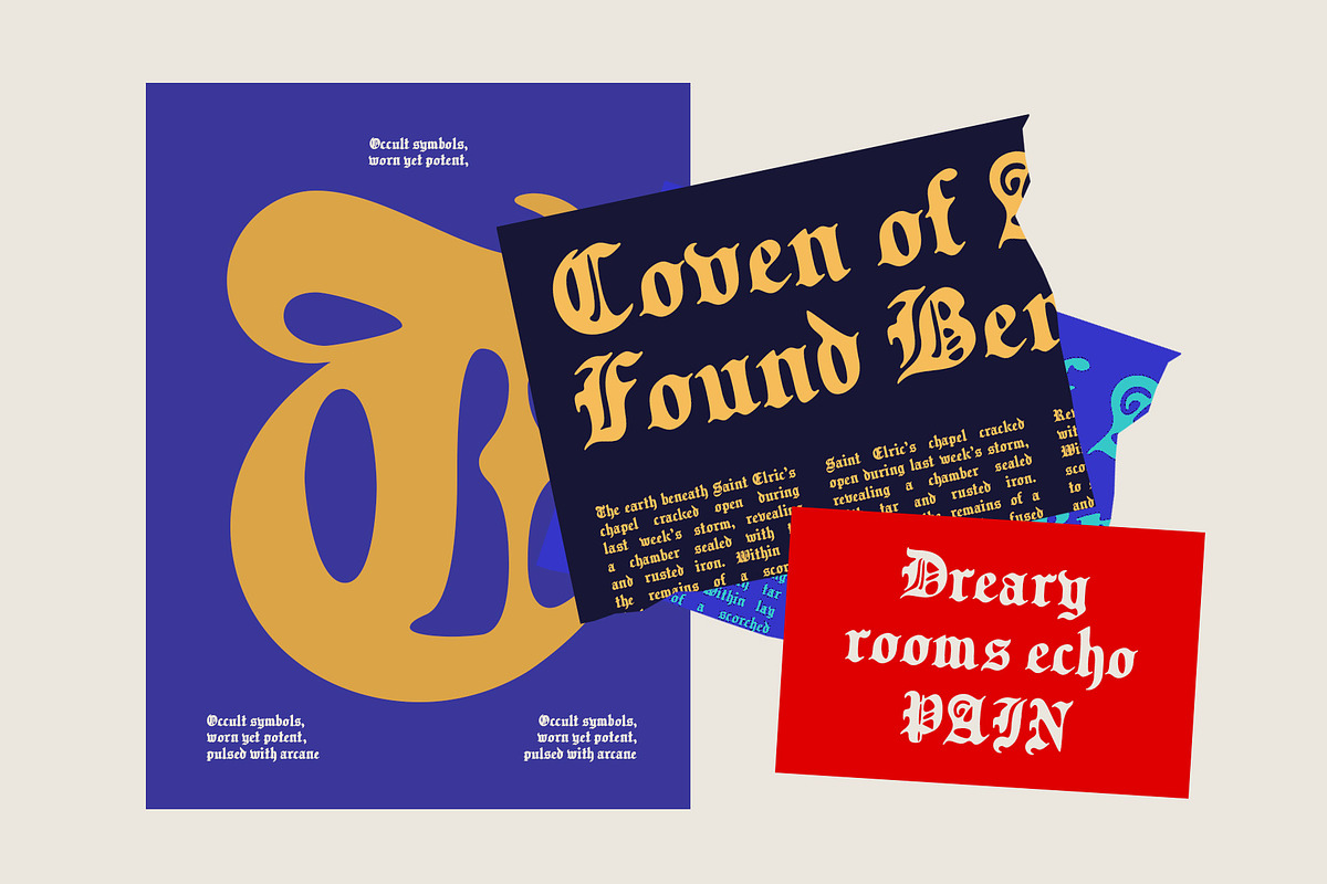 CS Bristol Drawn, a Blackletter Font by Craft Supply Co. (Photo 6 of 8)