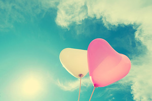 Vintage heart balloon stock photo containing outdoor and honeymoon
