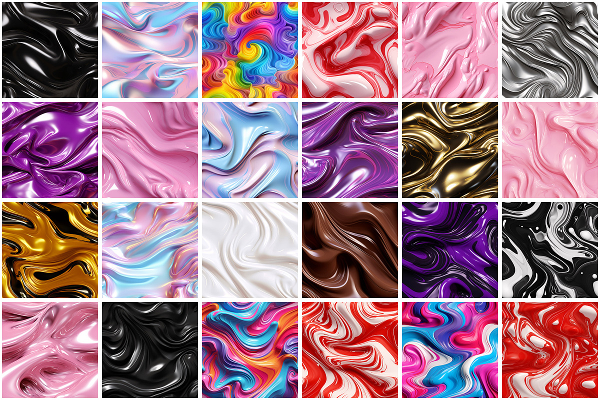 3D Liquid Seamless Pattern, a Pattern Graphic by Forhadx5 (Photo 10 of 21)