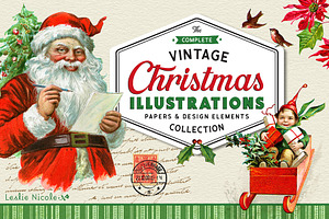 Complete Vintage Christmas Graphics, a Seasonal Illustration by French Kiss Collections