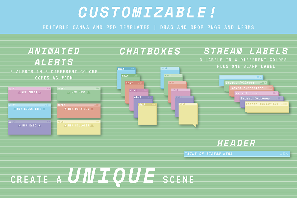 Streaming: Retro Computer Aesthetic, a Social Media Template by Liseno Designs (Photo 5 of 10)