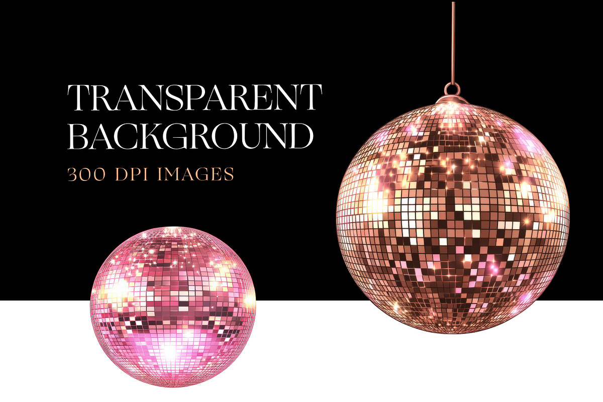 Disco Ball Clipart, Light Burst PNG, a Decorative Illustration by BrushstrokeArtGB (Photo 7 of 9)
