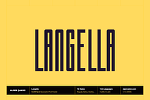 Langella Tall Font Family (16 Fonts)