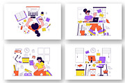 10 Creative Messy Home Office, a Person Illustration by denayunebgt (Thumbnail 2 of 4)