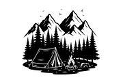 50 Camping Mountain Vector Bundle, an Illustration by jahid234 (Thumbnail 2 of 51)