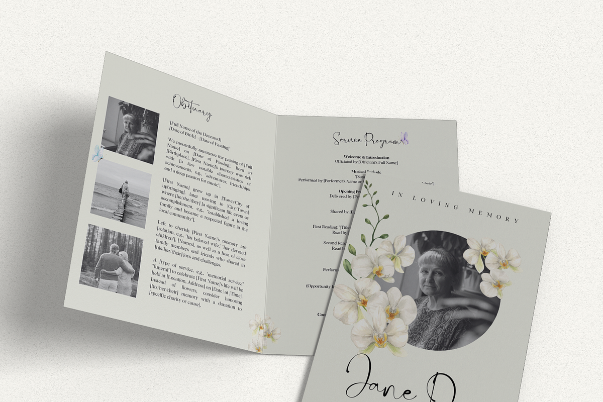 Funeral Program Template Set I Canva, an Invitation Template by The Social Stuff (Photo 7 of 10)