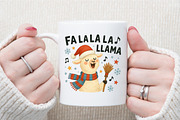 Fa La La La LLama Christmas PNG, an Illustration by Sublimation Artist (Thumbnail 5 of 9)