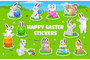 Easter bunny characters, a Seasonal Illustration by Vector Tradition