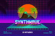 Synthwave Retrowave Background Pack, a Templates & Theme by dennybusyet (Thumbnail 1 of 14)