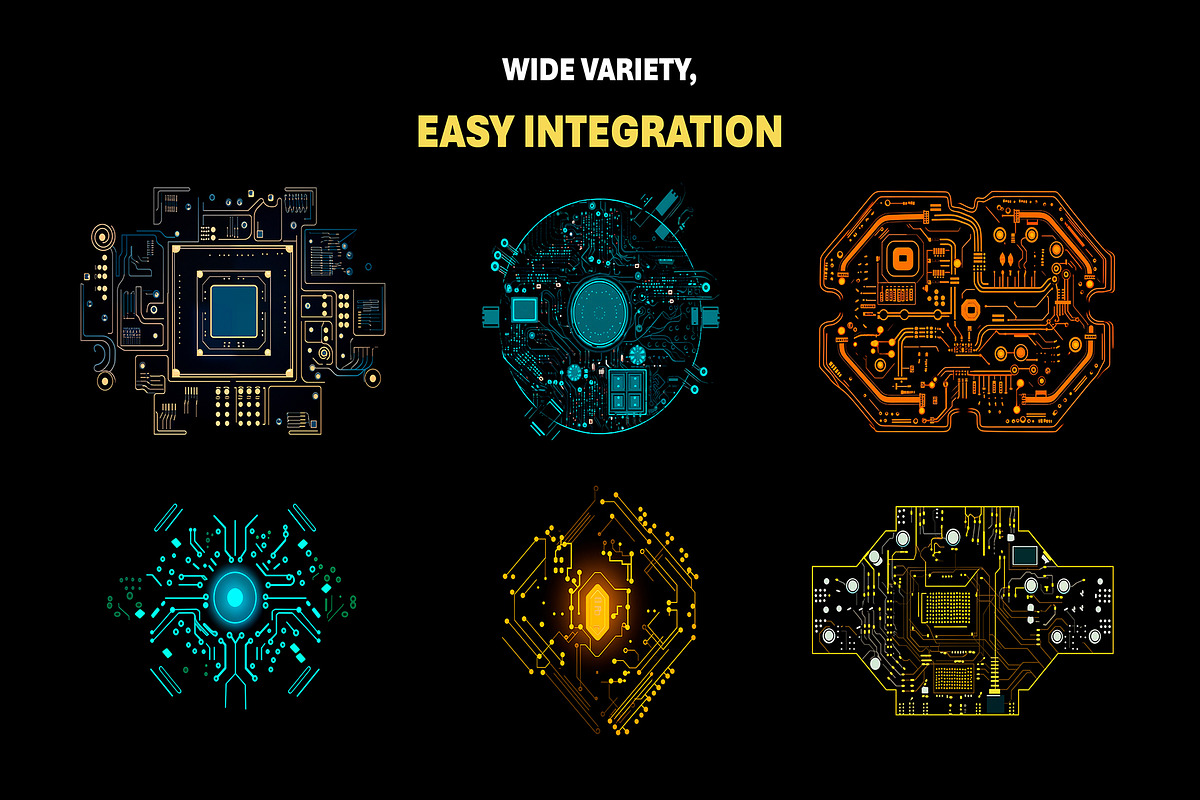 140+ High-Tech Circuits Overlays, an Object Graphic by Mikel Blazgad (Photo 3 of 10)