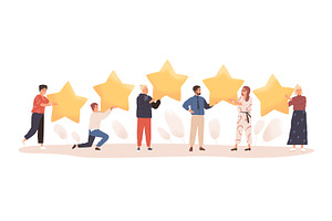 People giving feedback concept, a Person Illustration by Good Studio