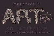 Robotic - 3D Lettering, a Graphic by MIIM (Thumbnail 4 of 8)