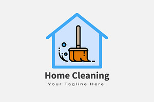 Home cleaning logo, a Branding & Logo Template by Toufiqul