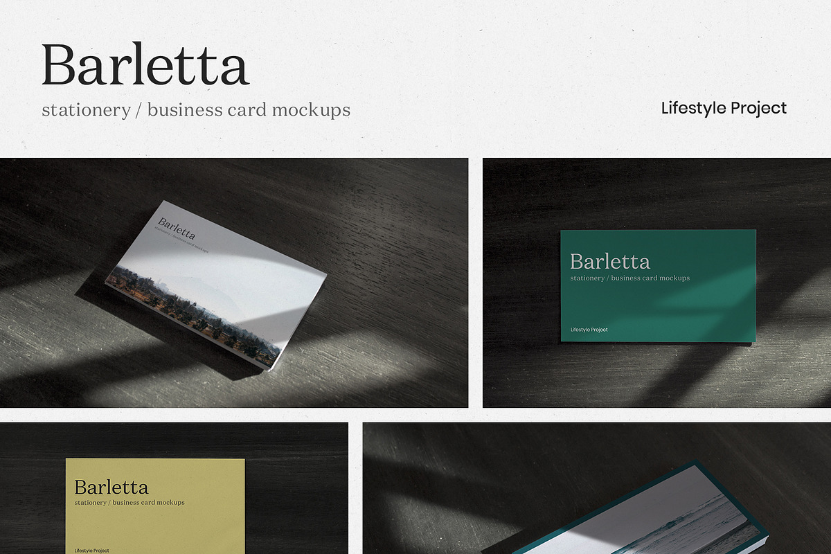 Photo Business Card Mockups, a Print Template by Lifestyle Project (Photo 1 of 7)