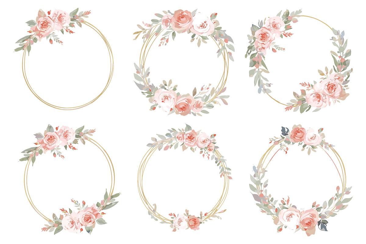 Geometric Floral Frames Set, an Illustration by jahid234 (Photo 19 of 20)