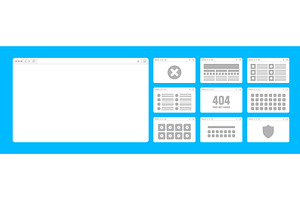 Web browser window, pages layout, a Technology Illustration by 32pixels