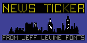 News Ticker JNL, a Font by Jeff Levine Fonts (Thumbnail 1 of 5)