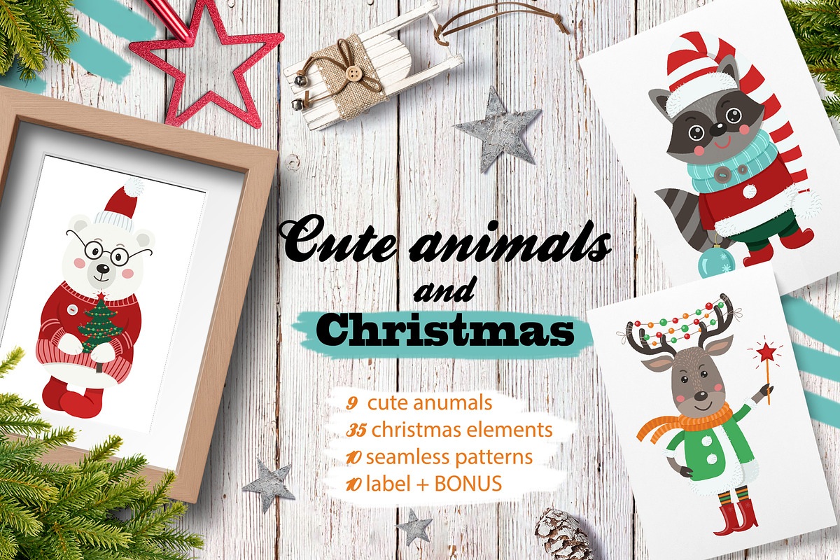 Christmas animals, a Wallpaper Graphic by Nafanya (Photo 1 of 8)