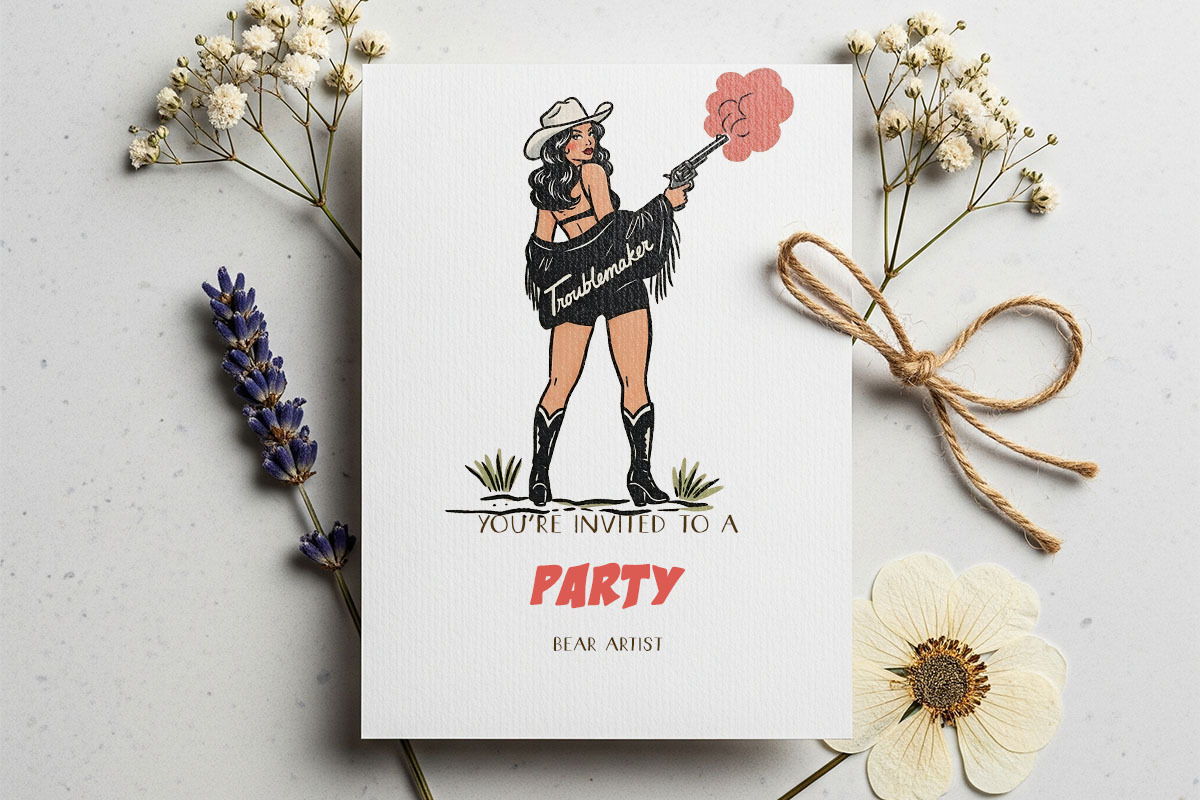 Retro Pin-Up Cowgirl Clipart Bundle, a Graphic by GlitterCraft (Photo 48 of 61)