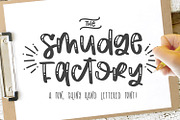 The Smudge Factory Font, a Sans Serif Font by A Little Smidge (Thumbnail 1 of 8)