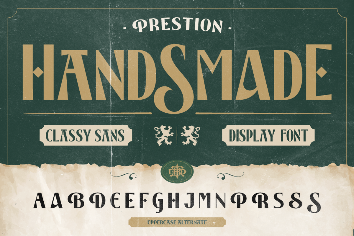 Prestion, a Sans Serif Font by Burntilldead (Photo 8 of 12)
