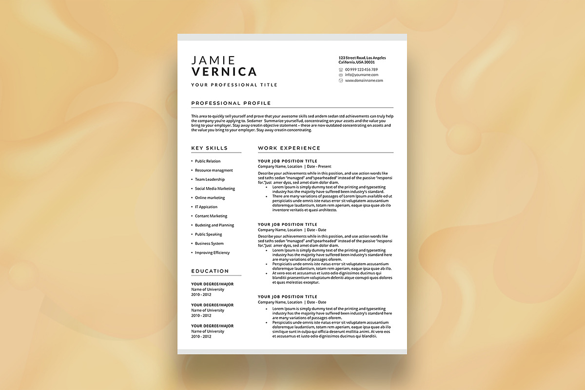 Resume Template, a Brochure Template by DesignDevisers (Photo 2 of 10)