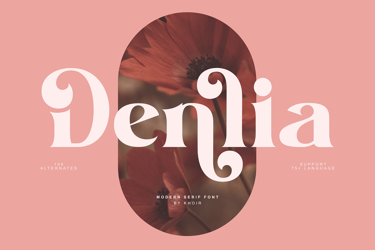Denlia - Modern Serif, a Serif Font by Khoir (Photo 1 of 11)