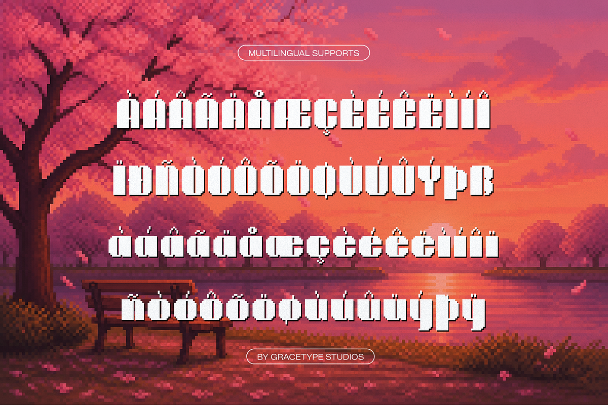 Lumina Lullaby | Pixelated Font, a Sans Serif Font by gracetype_studio (Photo 11 of 12)