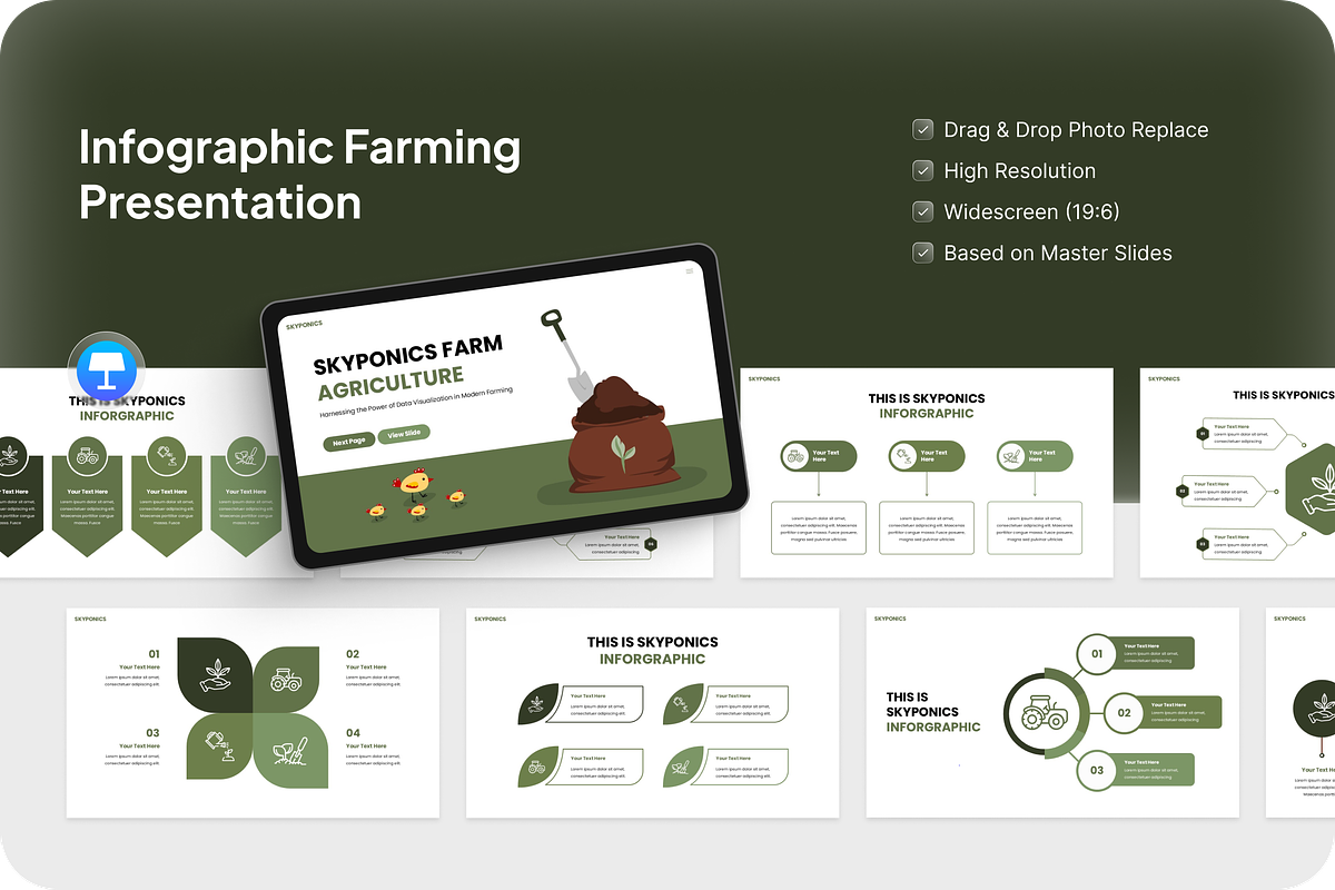 Infographic Farming Keynote, a Presentation Template by Annora Studio (Photo 1 of 5)