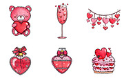 Coquette Valentines Day Clipart, an Illustration by Design Market (Thumbnail 2 of 4)