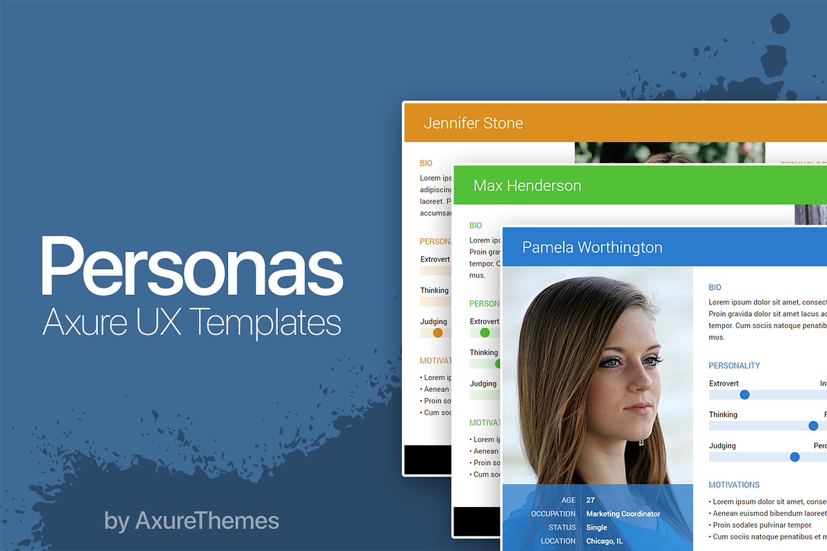 Axure UX Persona Templates, a Websites & App Template by Axure Themes