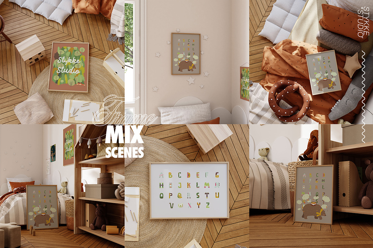 COOKIE | kids room frame mockup, a Household Mockup by Stykke Studio (Photo 5 of 9)