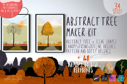 Abstract Tree Maker Kit - Procreate