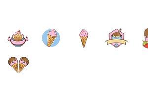 ice cream vector collection, an Object Graphic by nikagraphic