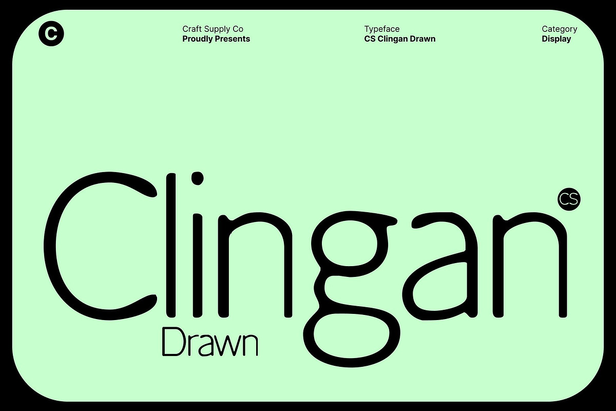 CS Clingan Drawn, a Sans Serif Font by Craft Supply Co. (Photo 1 of 8)