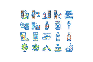 Maple Syrup Delicious Liquid Icons, an Object Illustration by pikepicture